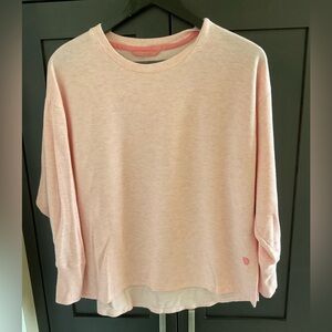 💕 🌸 LLBean Oversized Pastel Pink Buttery Soft Sweatshirt Oversized S EUC Preppy